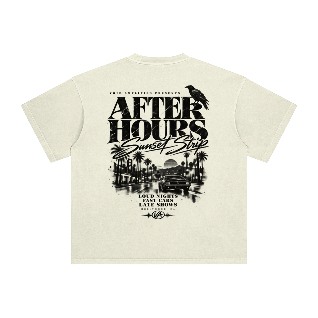 Enzyme Washed Sunset Strip Hollywood Tee