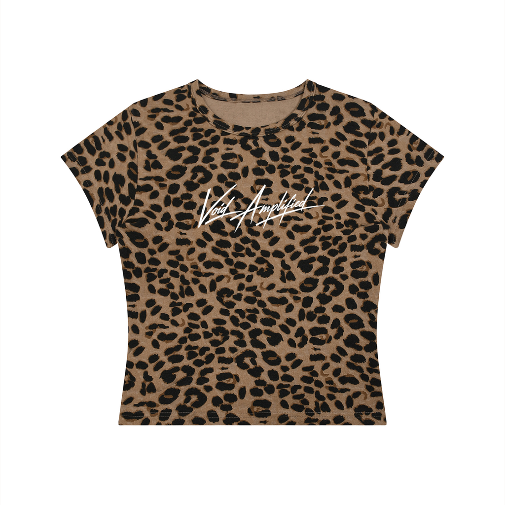 Women’s Leopard Print Crop T-Shirt Signature VOID AMPLIFIED TEE