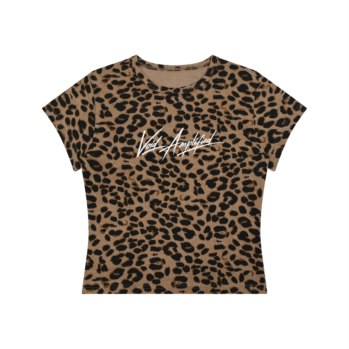 Women’s Leopard Print Crop T-Shirt Signature VOID AMPLIFIED TEE