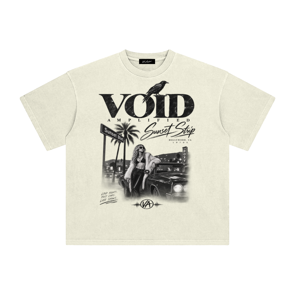 Enzyme Washed Sunset Strip Hollywood Tee