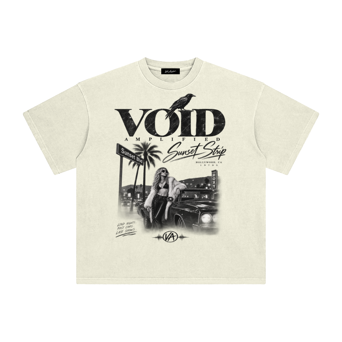 Enzyme Washed Sunset Strip Hollywood Tee