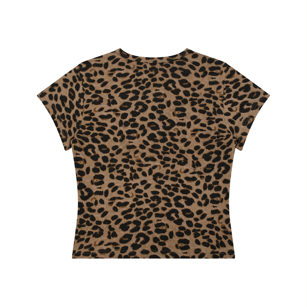 Women’s Leopard Print Crop T-Shirt Signature VOID AMPLIFIED TEE