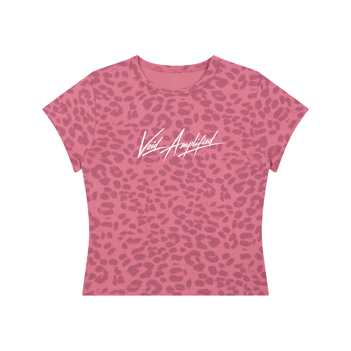 Women’s Leopard Print Crop T-Shirt Signature VOID AMPLIFIED TEE