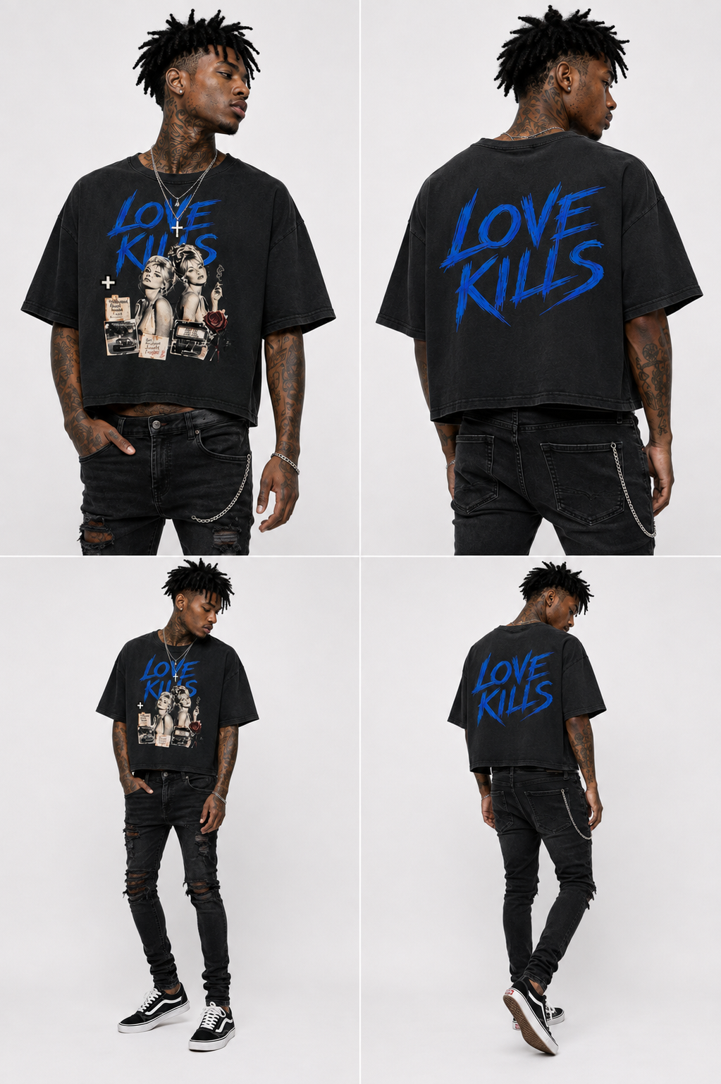 Love Kills Classic Frayed Boxy Tee