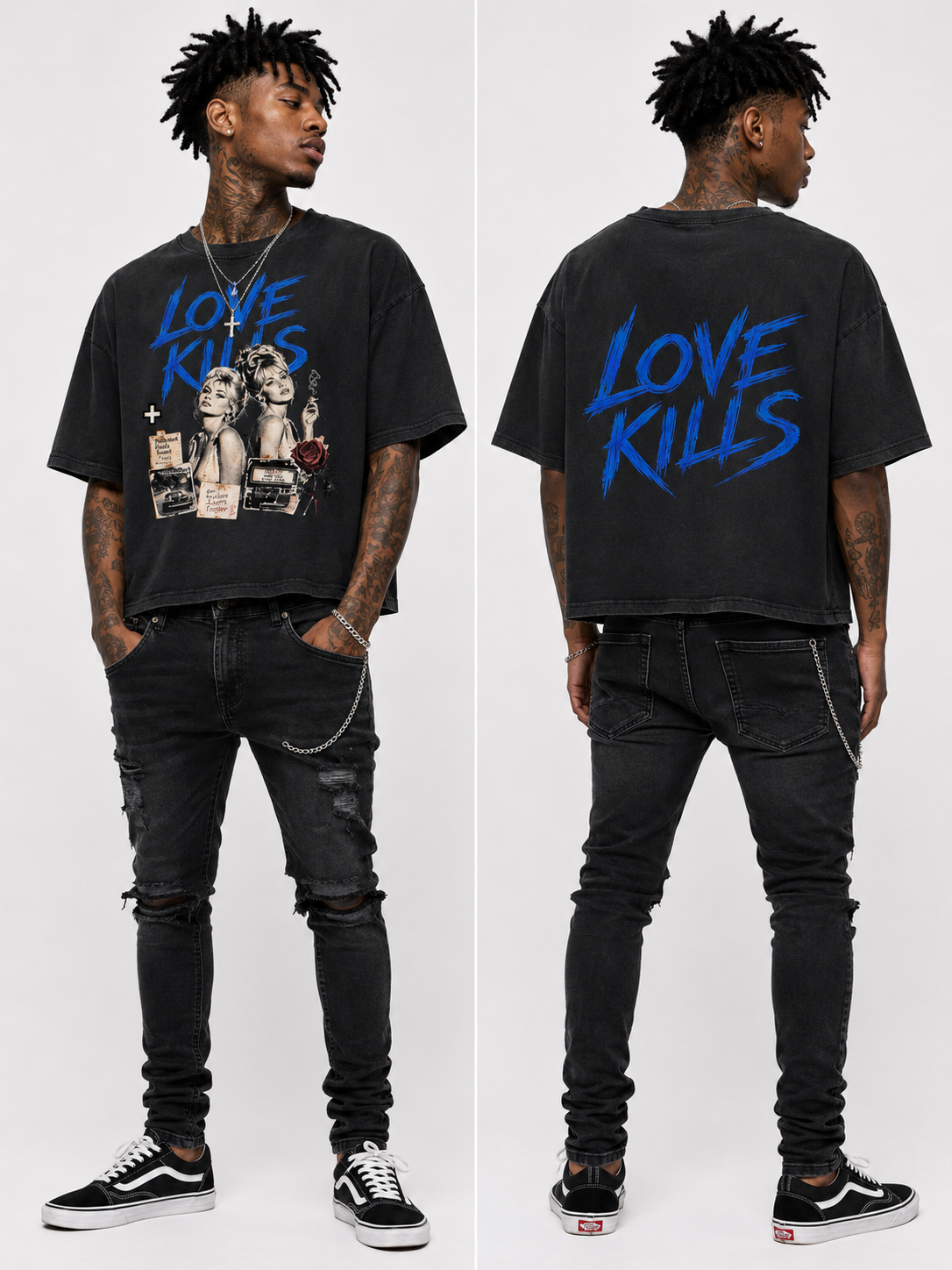 Love Kills Classic Frayed Boxy Tee