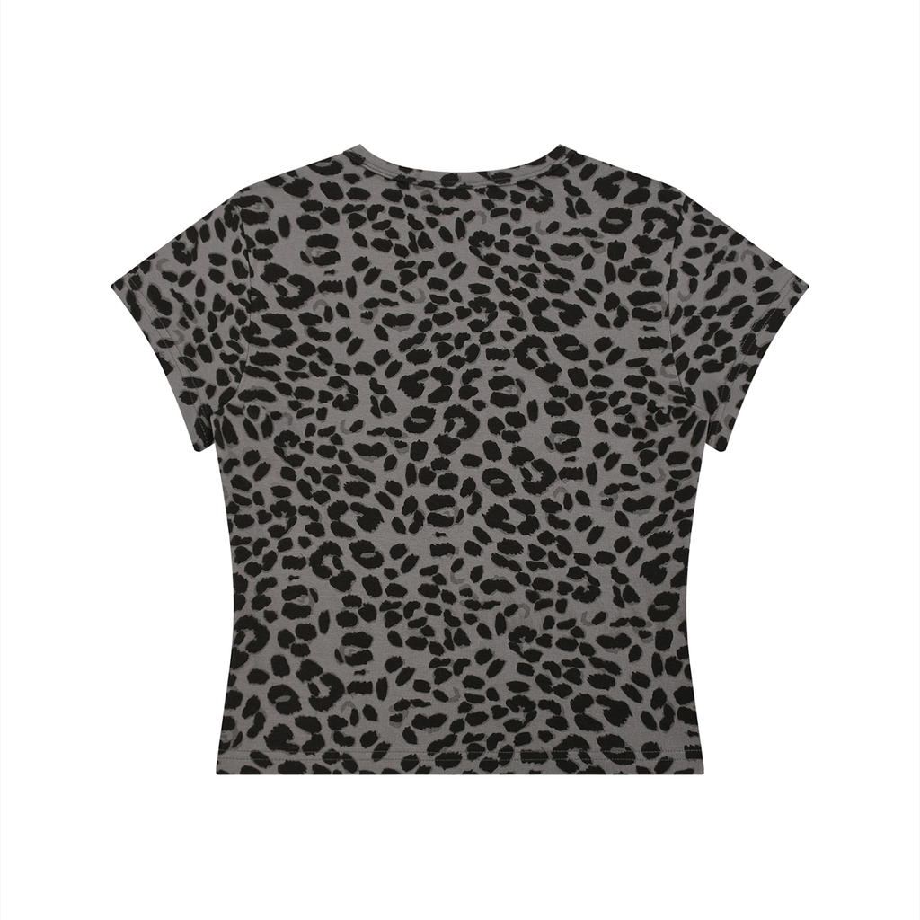 Women’s Leopard Print Crop T-Shirt Signature VOID AMPLIFIED TEE