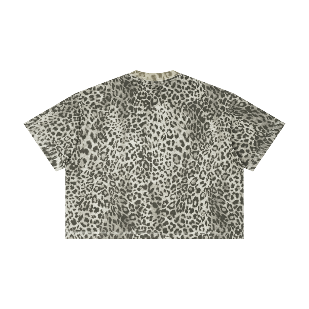 WILD Signature Unisex Leopard Print Boxy T-Shirt