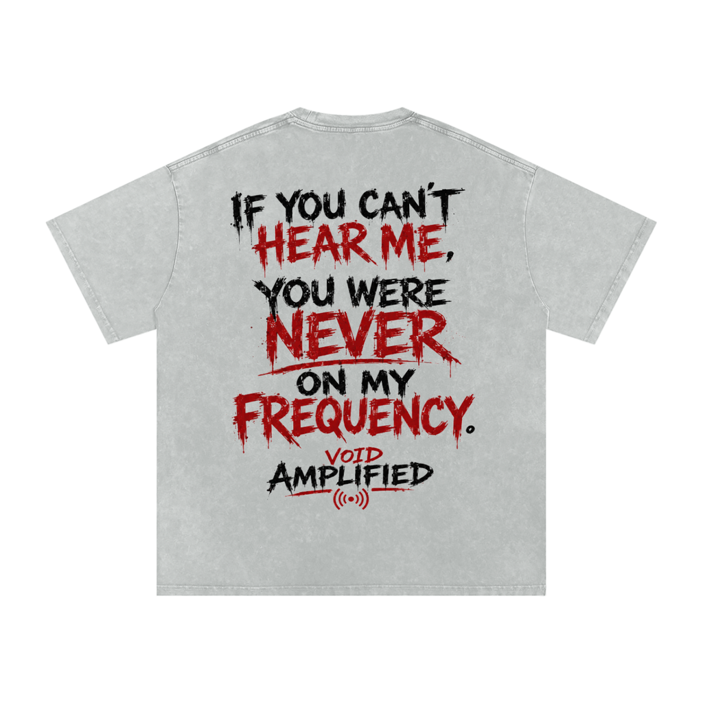 SIGNAL TOO STRONG Snow Washed Oversized Cotton T-Shirt