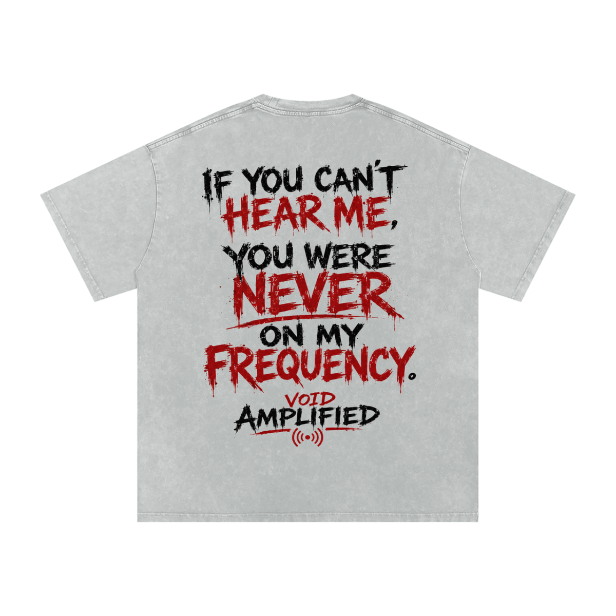SIGNAL TOO STRONG Snow Washed Oversized Cotton T-Shirt