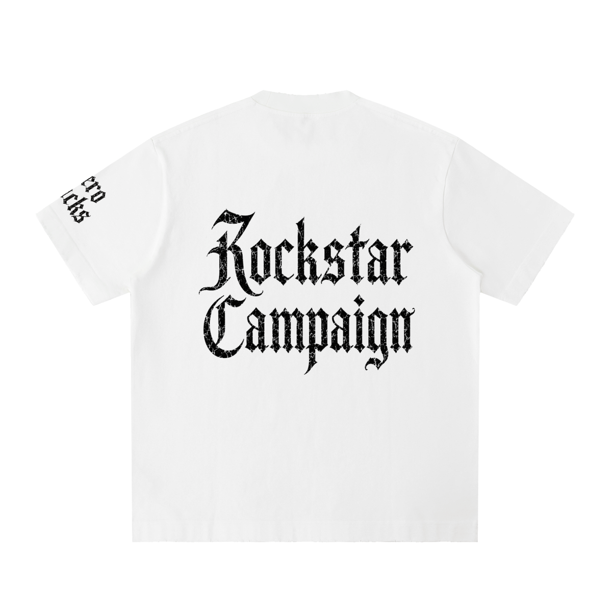 ROCKSTAR CAMPAIGN Heavyweight Vintage Washed Frayed T-Shirt
