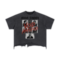 VOID AMPLIFIED // MUG SHOTS Vintage Wash Boxy Distressed Hem T-Shirt