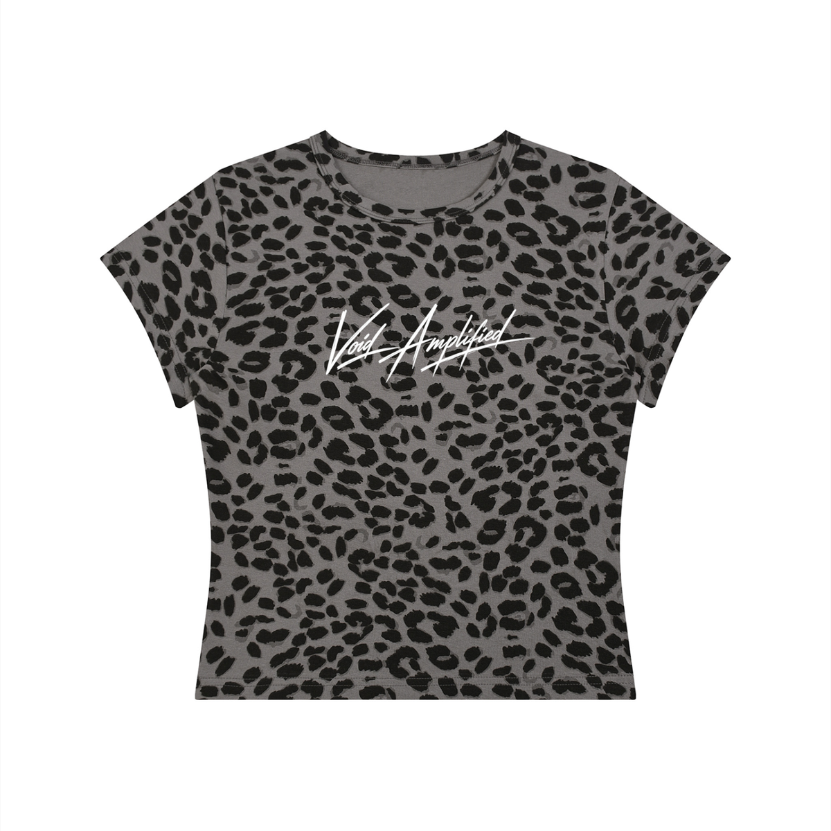 Women’s Leopard Print Crop T-Shirt Signature VOID AMPLIFIED TEE